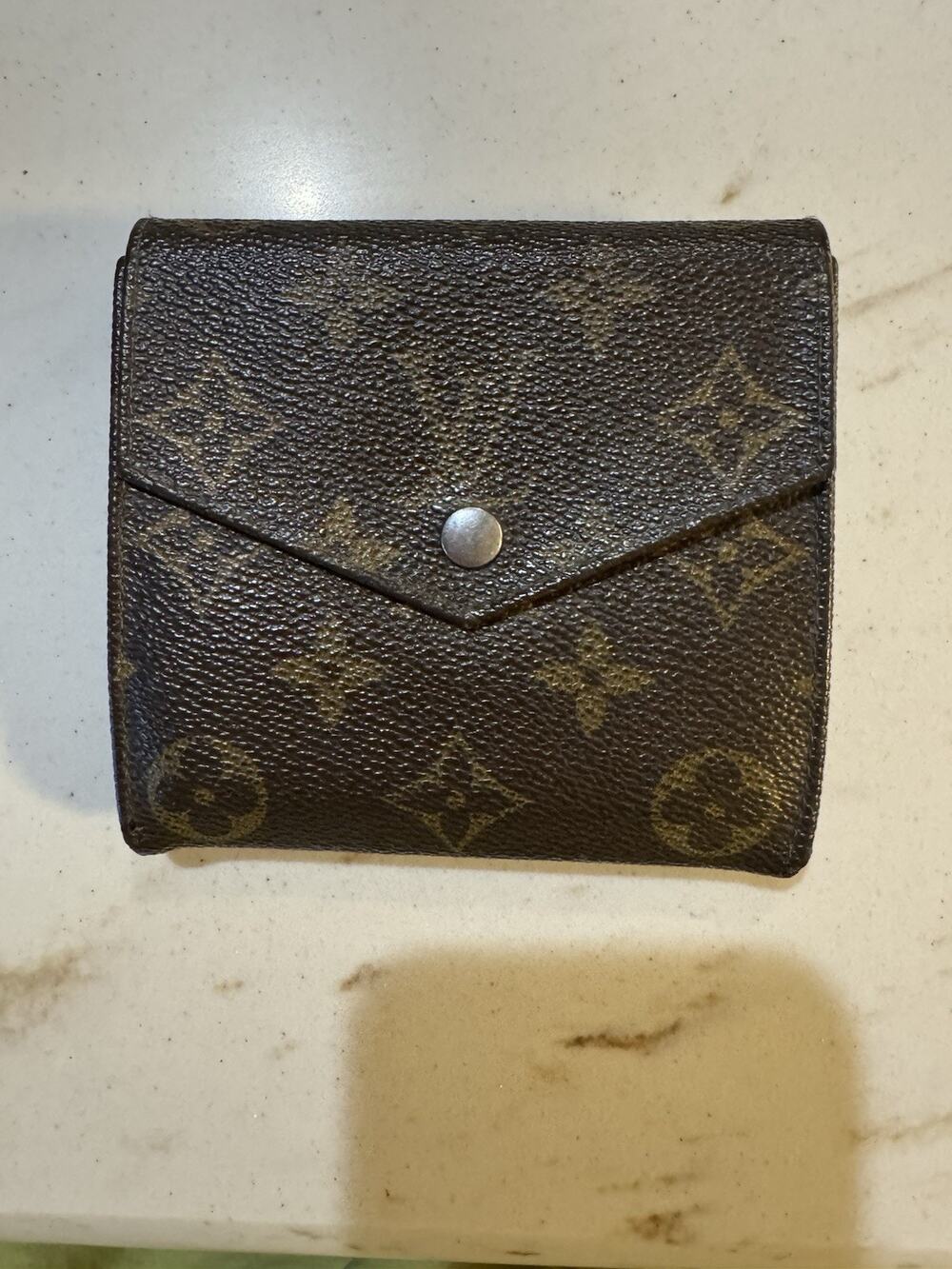 Louis Vuitton Monogram Brown Envelope Wallet for Women with Credit Card Feature